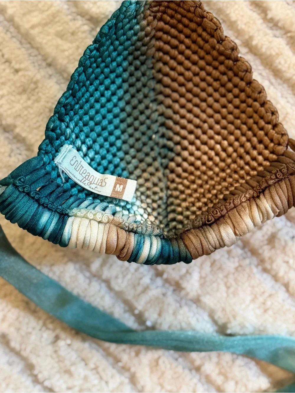 Vintage Y2K Cult Beach x Cia.Marítima Handwoven Macramé Bikini Top
